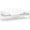 vidaXL Letto da giorno in pino massiccio bianco 90x190 cm