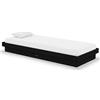vidaXL Letto in legno massiccio senza materasso nero