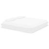 vidaXL Letto in legno massiccio bianco 200x200 cm