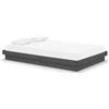 vidaXL Letto in legno massiccio grigio 120x190 cm