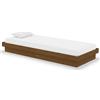 vidaXL Letto in legno massiccio senza materasso marrone miele