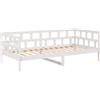 vidaXL Letto da giorno in pino massiccio bianco 90x200 cm