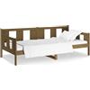 vidaXL Letto da giorno in pino massiccio marrone miele 90x200 cm