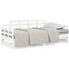 vidaXL Letto da giorno allungabile in pino massiccio bianco 2x(90x200) cm