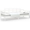vidaXL Letto da giorno in pino massiccio bianco 80x200 cm