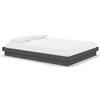 vidaXL Letto in legno massiccio grigio 135x190 cm