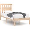 vidaXL Letto in legno massiccio di pino 90x200 cm