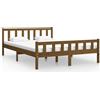 vidaXL Letto in legno massiccio marrone miele 150x200 cm
