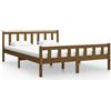 vidaXL Letto in legno massiccio marrone miele 120x200 cm
