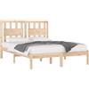 vidaXL Letto in legno massiccio di pino 150x200 cm