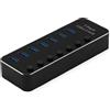ROLINE USB3.2 Gen1 Hub, 7x A, Ports einzeln schaltbar (14.02.5057)