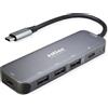 ROLINE Hub USB 3.2 Gen 2 ROLINE, 4 vie, cavo di connessione Type-C