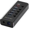 ROLINE USB3.2 Gen1 Hub, 5x, 4x A + 1x QC Ports einzeln schaltbar (14.02.5058)