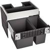BLANCO 526208 Sistema di scarico SELECT II 60/2 ORGA 49 litri (1x 30 e 1x 19) per mobile da 60 cm di larghezza / attacco frontale