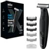 Braun Series X All-in-One Beard Trimmer / Bodygroomer / Electric Shaver Men / Hair clipper, 5 accessori a pettine, per barba di 3 giorni, capelli, corpo e zona intima, regalo uomo, XT3200,