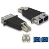 Delock - Netzwerkkoppler - LC (M) zu SC (W) - Glasfaser - Duplex - Schwarz, beige (87948)
