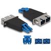 Delock - Netzwerkkoppler - LC (M) zu SC (W) - Duplex - Schwarz, Blau