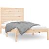 vidaXL Letto in legno massiccio 90x200 cm