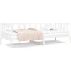 vidaXL Letto da giorno senza materasso bianco 90x190 cm in legno di pino massiccio