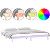vidaXL Letto in legno massiccio con LED 180x200 cm