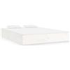 vidaXL Letto in legno massiccio bianco 120x200 cm
