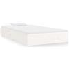 vidaXL Letto in legno massiccio bianco 90x200 cm