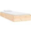vidaXL Letto in legno massiccio senza materasso 75x190 cm