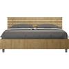 ITYHOME - Letto contenitore 160x190 testata dritta con doghe quercia Ankel
