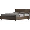 ITYHOME - Letto con rete 160x190 testata inclinata noce Demas