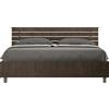 ITYHOME - Letto con rete 160x190 testata dritta con doghe noce Ankel