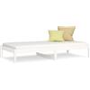 vidaXL Letto da giorno senza materasso bianco 90x200 cm in legno di pino massiccio