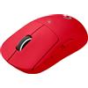 Logitech G PRO X SUPERLIGHT - Mouse - ottico - 5 pulsanti - senza fili - 2,4 GHz - USB Ricevitore Logitech LIGHTSPEED - rosso