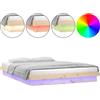 vidaXL Letto in legno massiccio con LED 120x190 cm