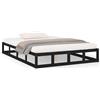 vidaXL Letto in legno massiccio nero 120x190 cm