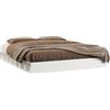 vidaXL Letto in legno massiccio bianco 150x200 cm