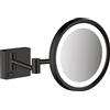 hansgrohe AddStoris Specchio da barba con luce LED nero opaco, 1 pz.
