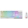 MSI VIGOR GK30 COMBO WHITE MEMCHANICAL Gaming Keyboard + Gaming Mouse Bundle 'Layout UK, tastiera con illuminazione RGB a 6 zone, mouse con illuminazione RGB a doppia zona, sensore ottico da 5000 DPI, centrale'.
