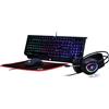 GEMBIRD Gembird GGS-UMGL4-01 tastiera Mouse incluso Gaming USB QWERTY US English Nero