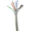 Nedis Cavo di rete Rotolo | CAT6 | Incagliato | S / FTP | Cavo di rame nudo | 100.0 m | Interno | Tondo | LSZH | Grigio | Confezione regalo