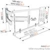 Vogel`s Elite TVM5645W di Vogel inclinazione di 20° e rotazione di 180°. Supporto a parete per TV 40-77" (102-195 cm)
