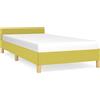 vidaXL Struttura letto senza materasso verde 100x200 cm tessuto
