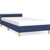 vidaXL Struttura letto con testiera senza materasso Tessuto blu 100x200 cm