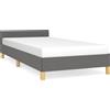 vidaXL Struttura letto senza materasso grigio scuro 90x190 cm tessuto