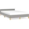 vidaXL Struttura letto senza materasso grigio chiaro 120x200 cm tessuto