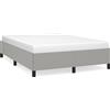 vidaXL vidaXL - Struttura letto - tessuto - grigio chiaro - 140x200 - cm