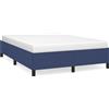 vidaXL Struttura letto senza materasso blu 140x200 cm tessuto