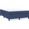 vidaXL Struttura letto blu 140x200 cm in tessuto