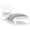 vidaXL Letto in legno massiccio bianco 90x200 cm