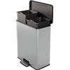 Curver Odpadkový koš Curver Deco Bin Duo 26 l + 26 l stříbrný