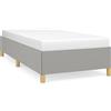 vidaXL Struttura letto senza materasso grigio chiaro 90x200 cm tessuto